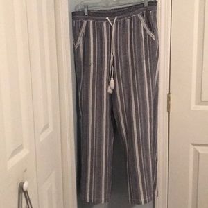 Stripped  Linen Pants